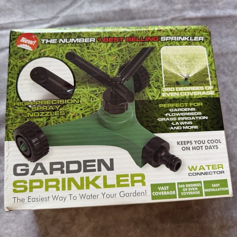 Garden Circular Sprinkler 360° Even Coverage for Lawn Irrigation w/ Connector